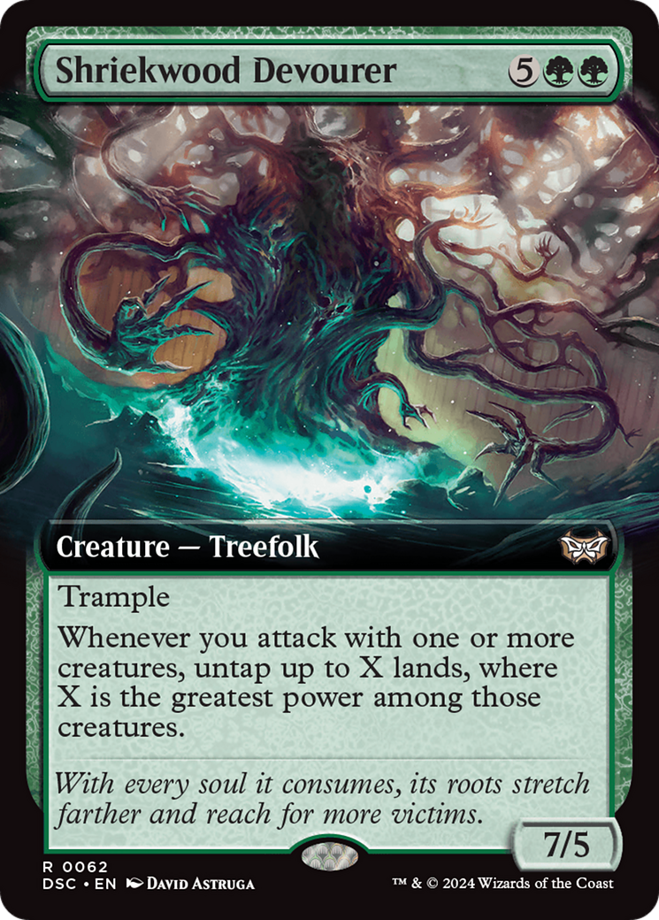 Shriekwood Devourer (DSC-062) [Duskmourn: House of Horror Commander] (Extended Art) MTG Single Wizards of the Coast