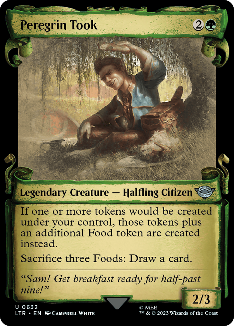 Peregrin Took (Showcase Scrolls) (LTR-632) [The Lord of the Rings: Tales of Middle-earth] (Showcase) Foil MTG Single Wizards of the Coast