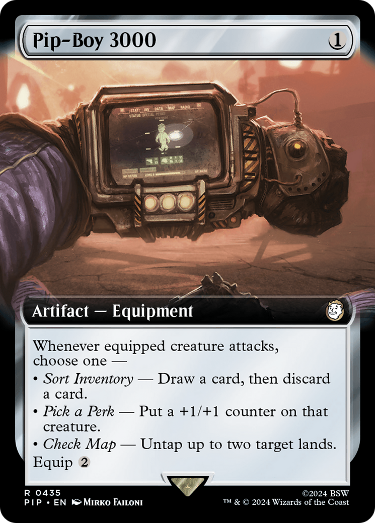 Pip-Boy 3000 (PIP-435) [Fallout] (Extended Art) Foil MTG Single Wizards of the Coast