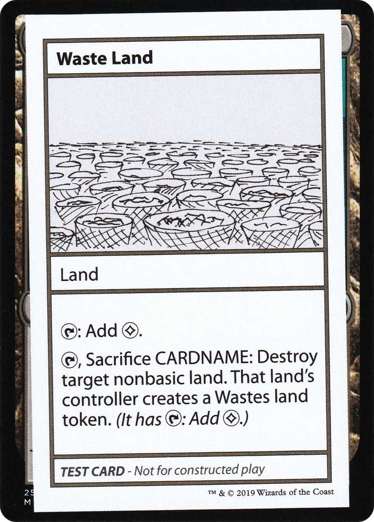 Waste Land (No PW Symbol) (CMB1-) [Mystery Booster] Playtest Cards 2021 MTG Single Wizards of the Coast