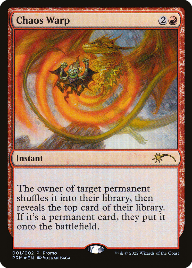Chaos Warp (WPN-001) [Misc] Wizards Play Network 2024 Foil MTG Single Wizards of the Coast