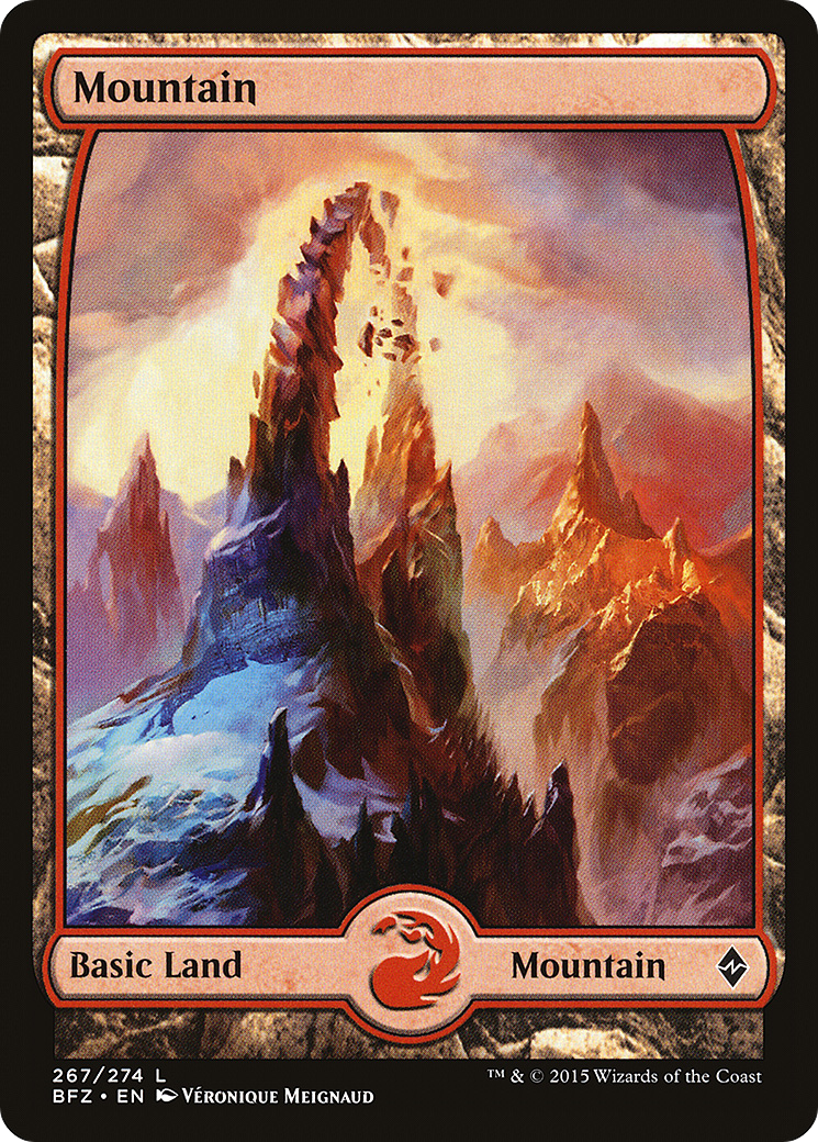 Mountain (BFZ-267) [Battle for Zendikar] Foil MTG Single Wizards of the Coast