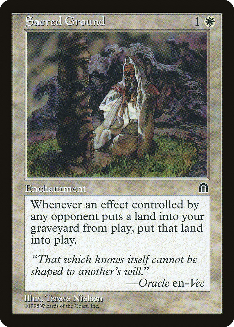 Sacred Ground (STH-012) [Stronghold] MTG Single Wizards of the Coast
