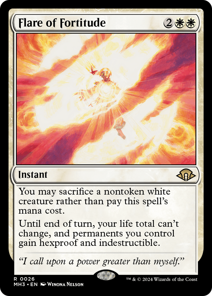 Flare of Fortitude (MH3-026) [Modern Horizons 3] MTG Single Wizards of the Coast