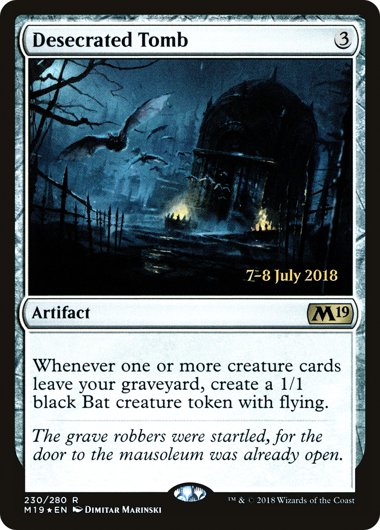Desecrated Tomb (PRE-230) [Core Set 2019 Promos] Foil MTG Single Wizards of the Coast