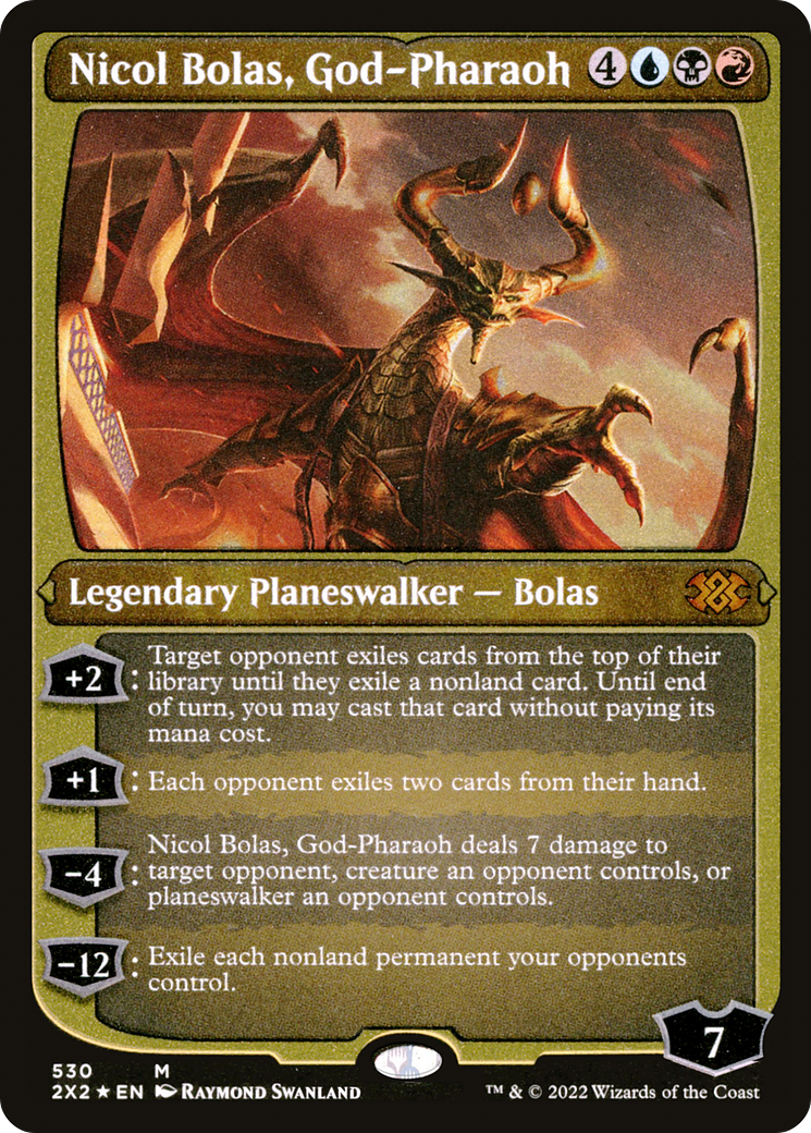 Nicol Bolas, God-Pharaoh (2X2-530) [Double Masters 2022] Etched Foil MTG Single Wizards of the Coast