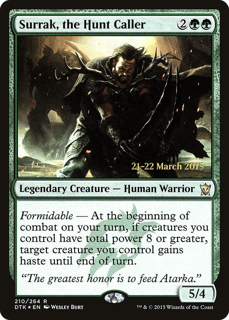 Surrak, the Hunt Caller (PRE-210) [Dragons of Tarkir Promos] Foil MTG Single Wizards of the Coast