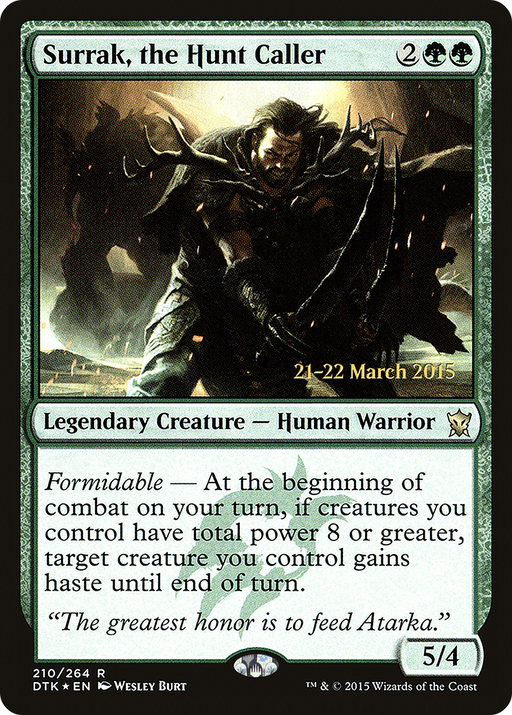 Surrak, the Hunt Caller (PRE-210) [Dragons of Tarkir Promos] Foil MTG Single Wizards of the Coast
