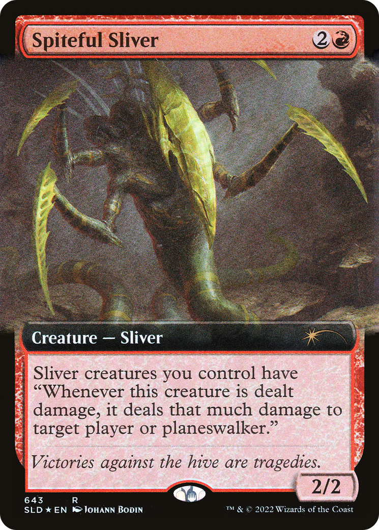Spiteful Sliver (SLD-643) [Secret Lair] Drop (Extended Art) Foil MTG Single Wizards of the Coast