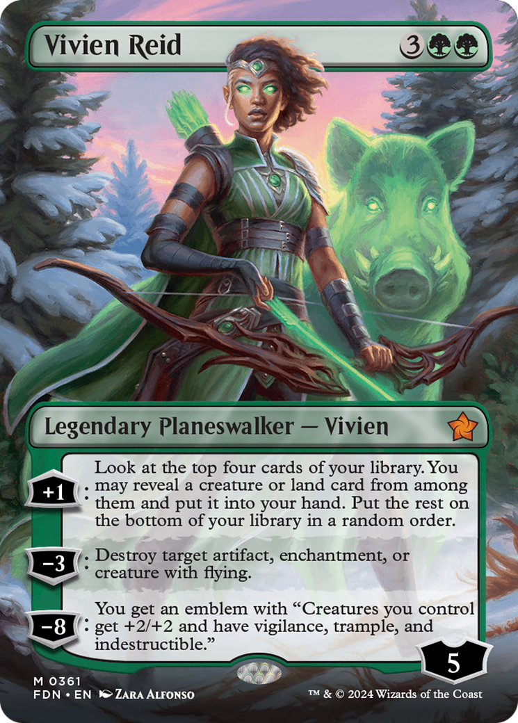 Vivien Reid (FDN-361) [Foundations] (Borderless) Foil MTG Single Wizards of the Coast
