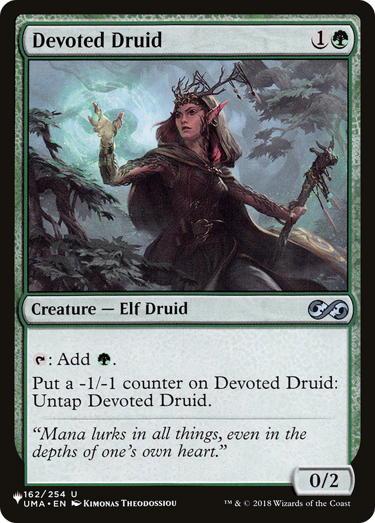 Devoted Druid (UMA) (LIST-162/254) [Mystery Booster] The List MTG Single Wizards of the Coast