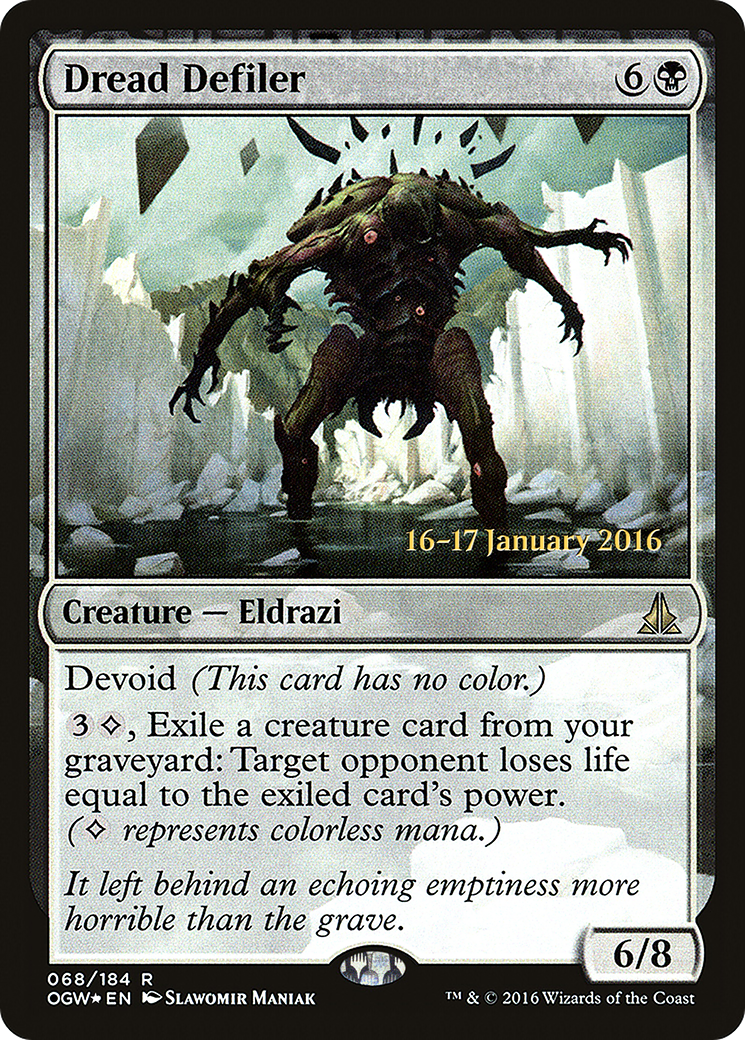 Dread Defiler (PRE-068) [Oath of the Gatewatch Promos] Foil MTG Single Wizards of the Coast