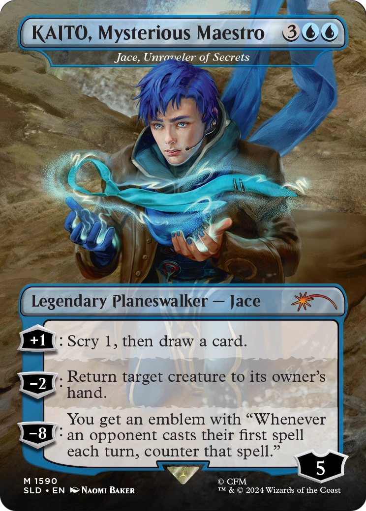 KAITO, Mysterious Maestro - Jace, Unraveler of Secrets (SLD-1590) [Secret Lair] Drop (Borderless) Foil MTG Single Wizards of the Coast