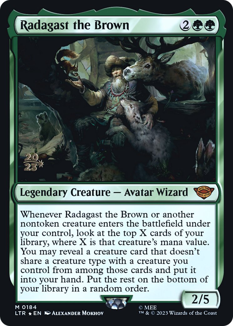 Radagast the Brown (PRE-184) [Tales of Middle-earth Promos] Foil MTG Single Wizards of the Coast