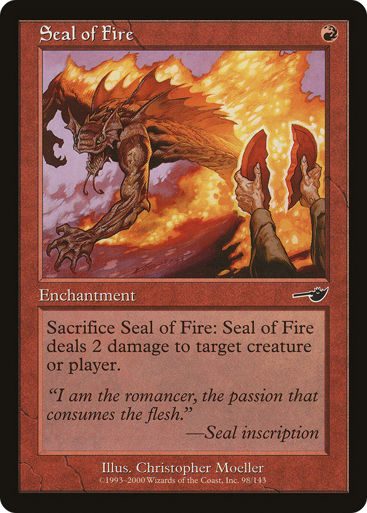 Seal of Fire (NMS-098) [Nemesis] Foil MTG Single Wizards of the Coast