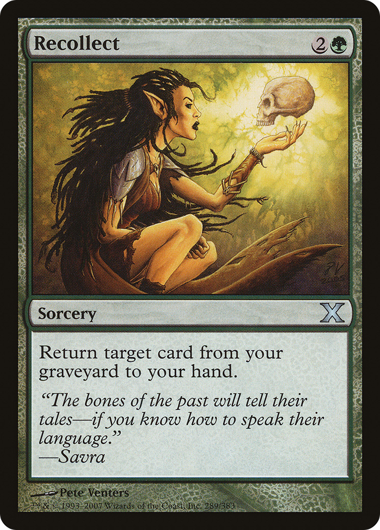 Recollect (10E-289) [Tenth Edition] MTG Single Wizards of the Coast