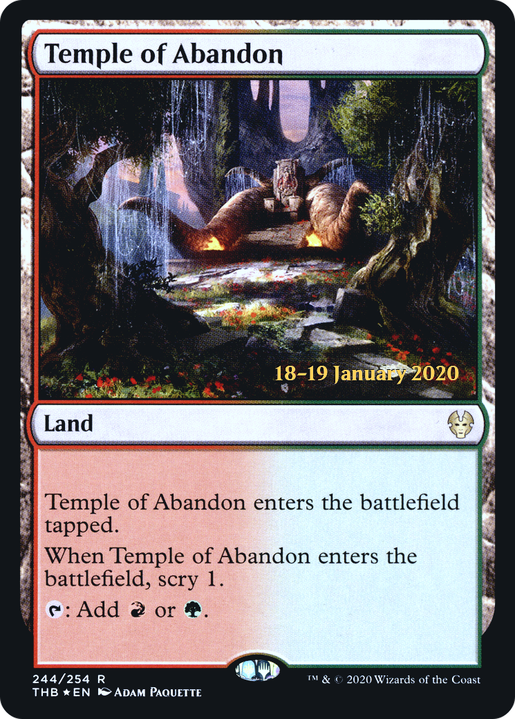 Temple of Abandon (PRE-244) [Theros Beyond Death Promos] Foil MTG Single Wizards of the Coast