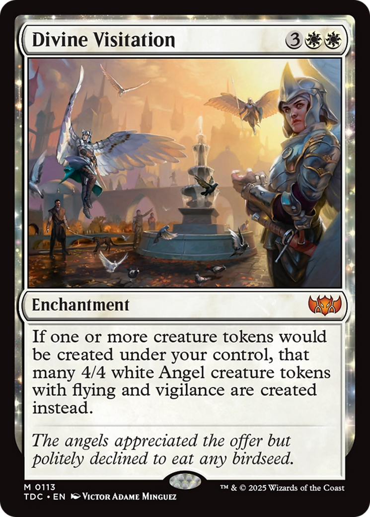 Divine Visitation (TDC-113) [Commander: Tarkir: Dragonstorm] MTG Single Wizards of the Coast