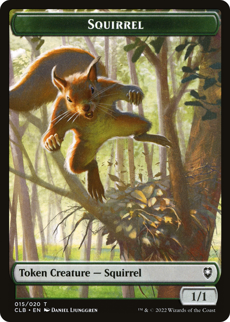 Squirrel Token (CLB-015) [Tokens] Battle for Baldur's Gate Tokens MTG Single Wizards of the Coast