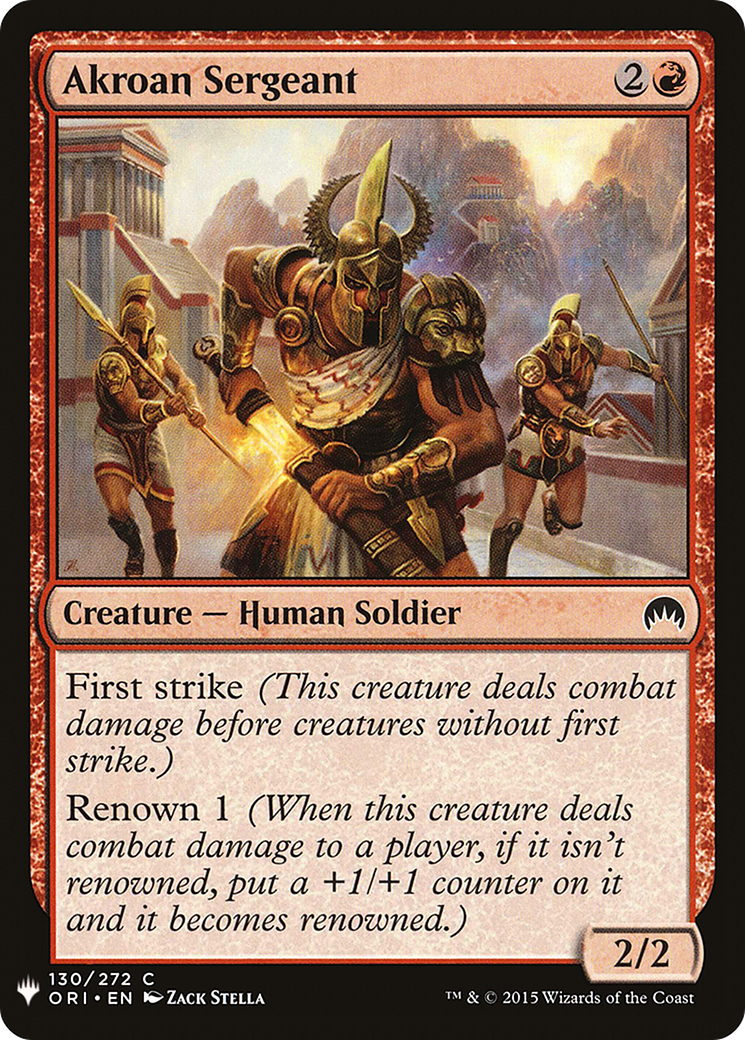 Akroan Sergeant (LIST-ORI-130) [Mystery Booster] The List MTG Single Wizards of the Coast