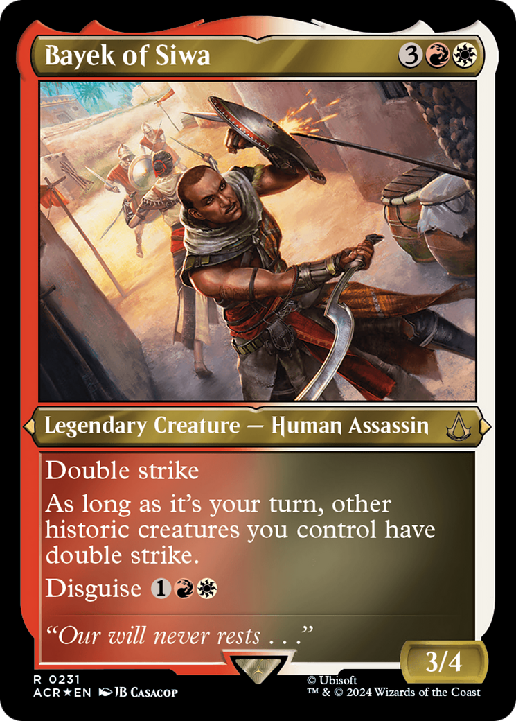 Bayek of Siwa (ACR-231) [Assassin's Creed] Etched Foil MTG Single Wizards of the Coast