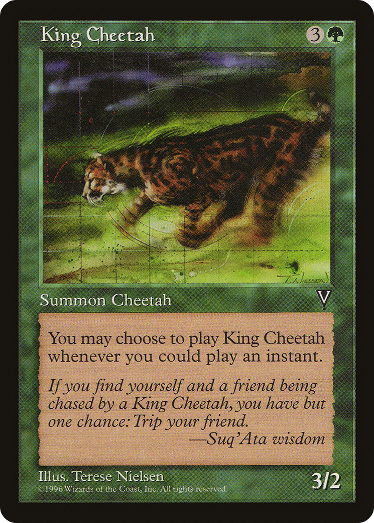 King Cheetah (VIS-) [Visions] MTG Single Wizards of the Coast
