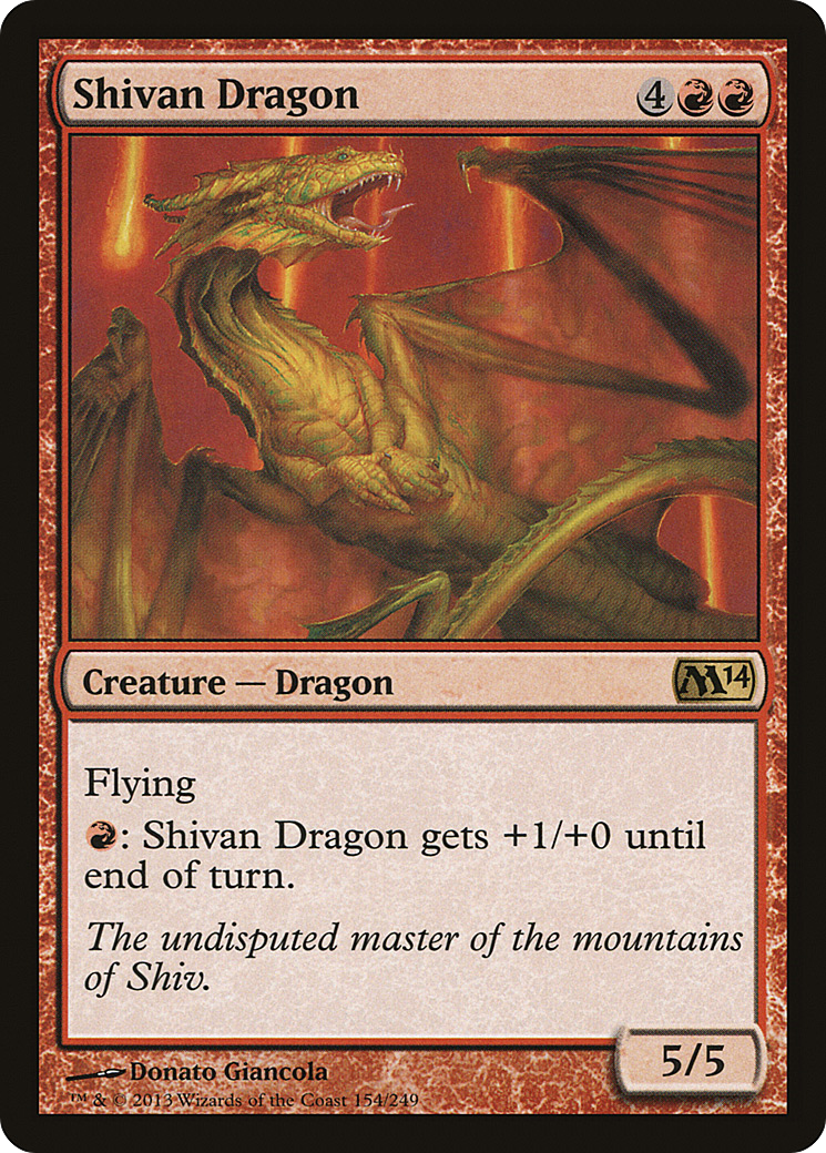 Shivan Dragon (M14-154) [Magic 2014] MTG Single Wizards of the Coast