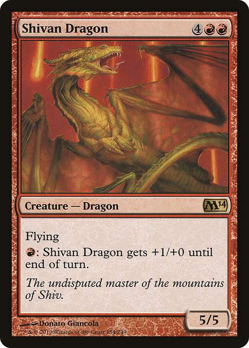 Shivan Dragon (M14-154) [Magic 2014] MTG Single Wizards of the Coast