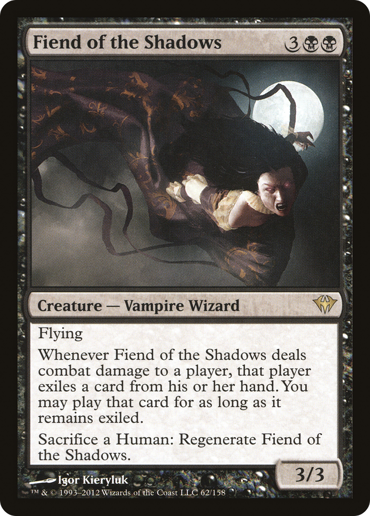 Fiend of the Shadows [Dark Ascension] MTG Single Magic: The Gathering