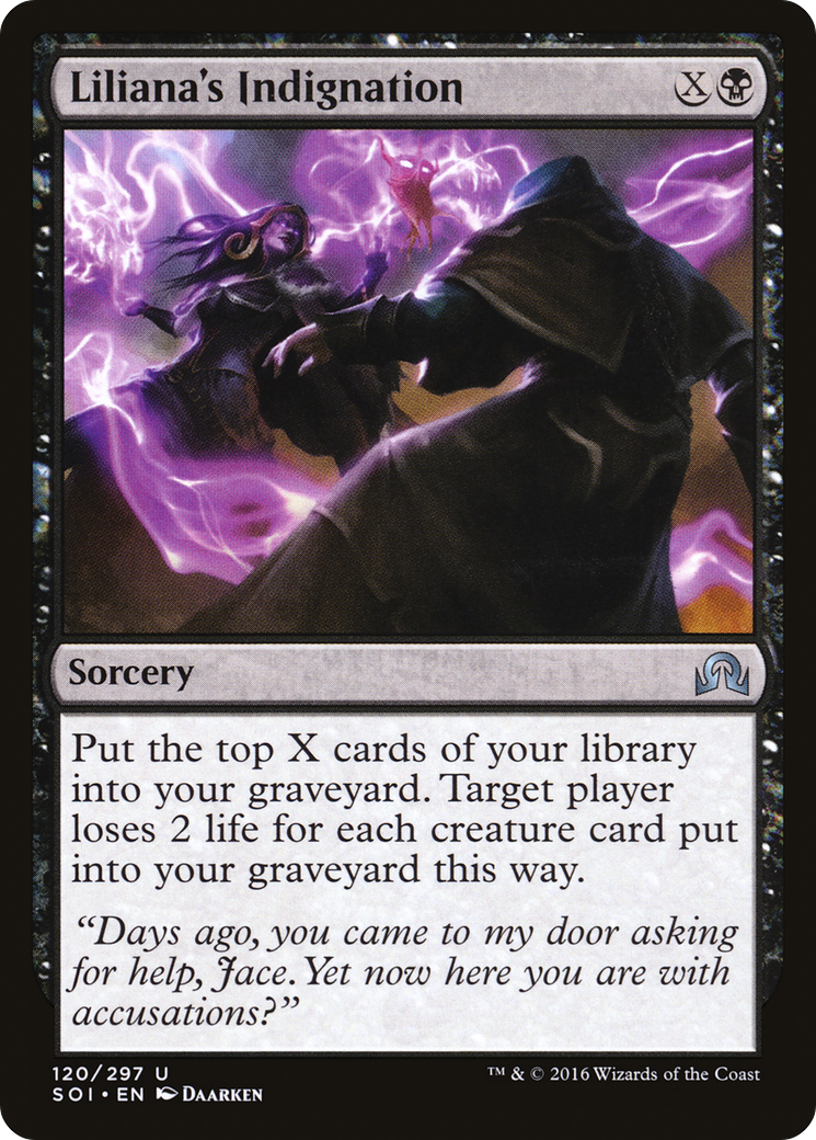 Liliana's Indignation (SOI-120) [Shadows over Innistrad] Foil MTG Single Wizards of the Coast