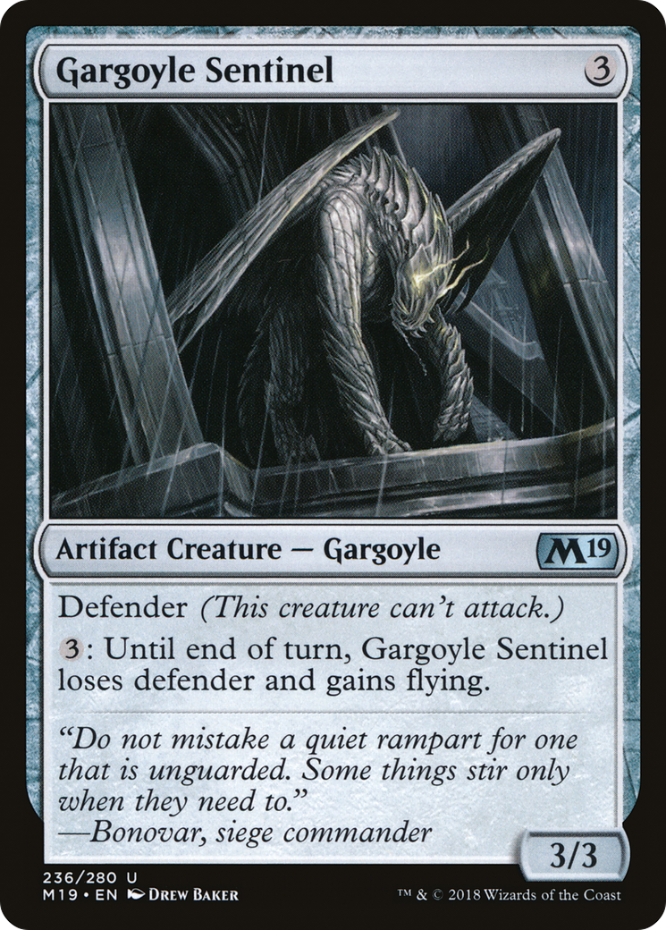 Gargoyle Sentinel (M19-236) [Core Set 2019] MTG Single Wizards of the Coast