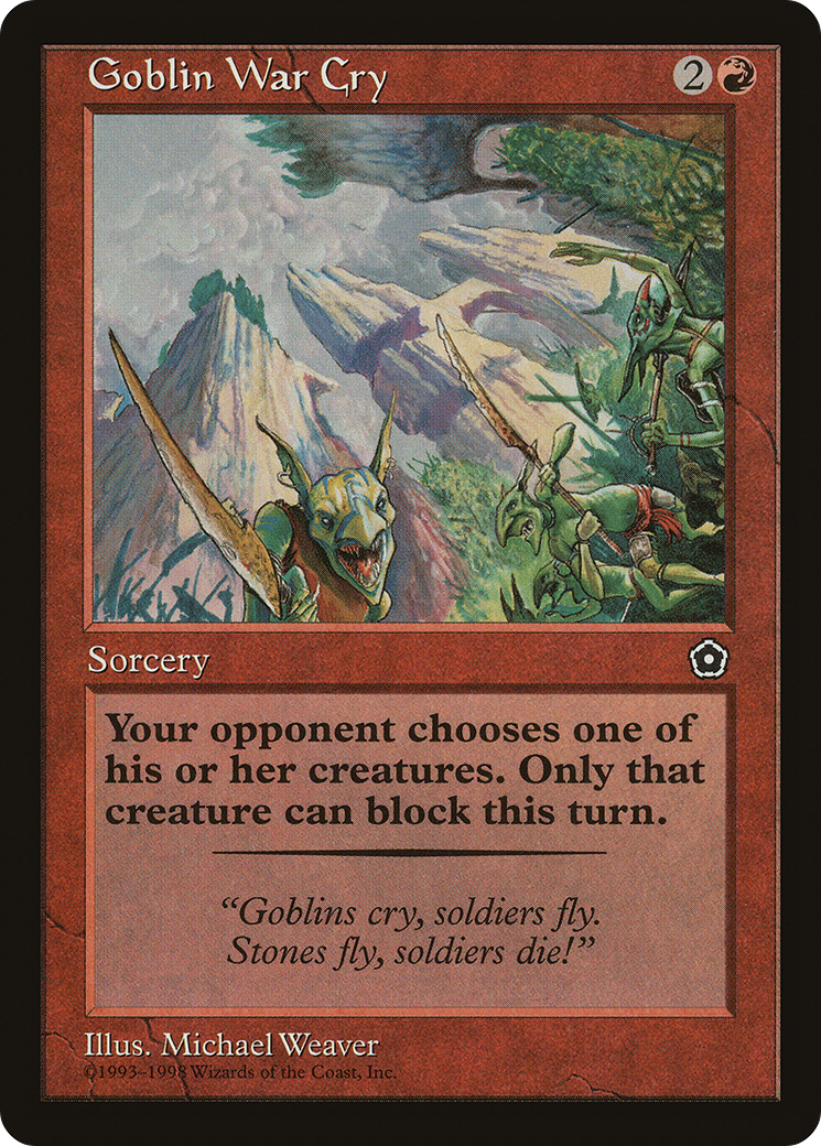 Goblin War Cry (P02-104) [Misc] Portal Second Age MTG Single Wizards of the Coast
