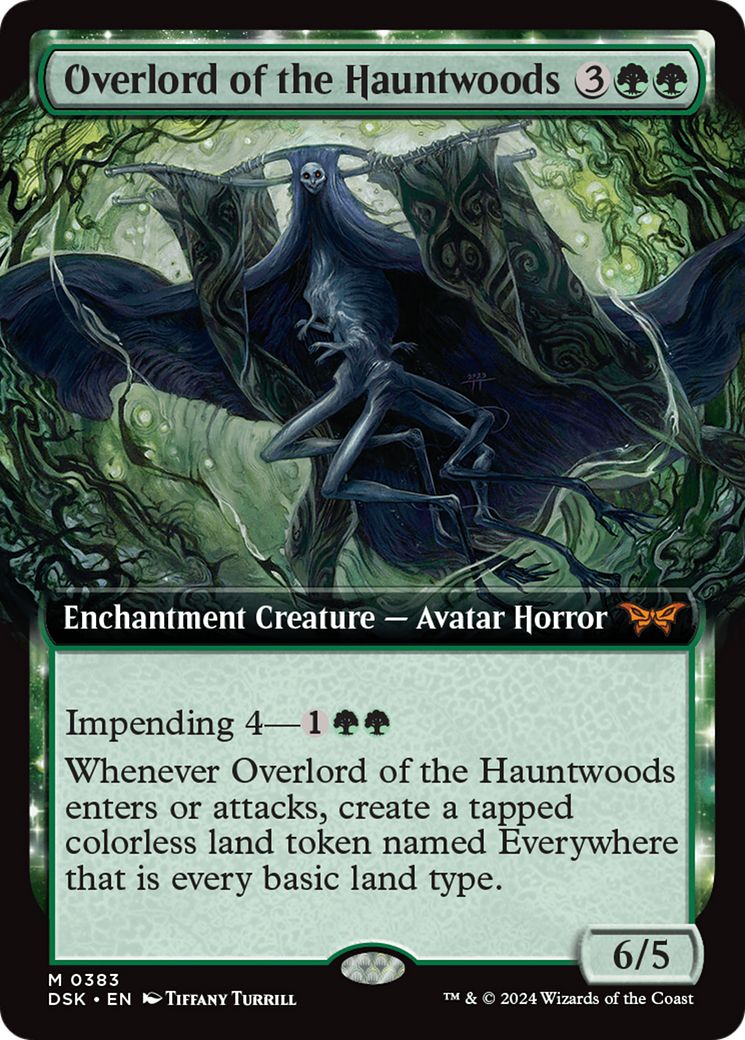 Overlord of the Hauntwoods (DSK-383) [Duskmourn: House of Horror] (Extended Art) MTG Single Wizards of the Coast