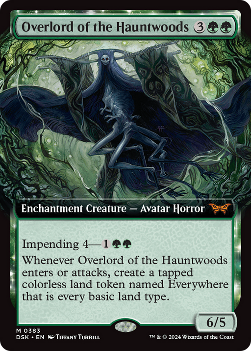 Overlord of the Hauntwoods (DSK-383) [Duskmourn: House of Horror] (Extended Art) Foil MTG Single Wizards of the Coast