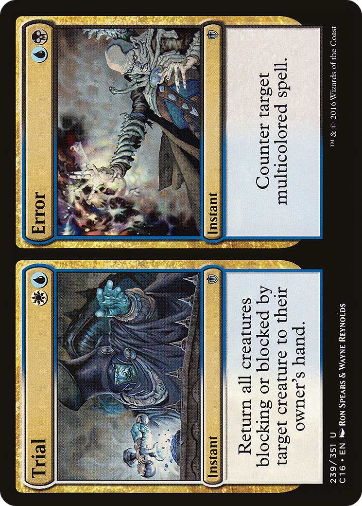 Trial // Error (C16-239) [Commander 2016] MTG Single Wizards of the Coast