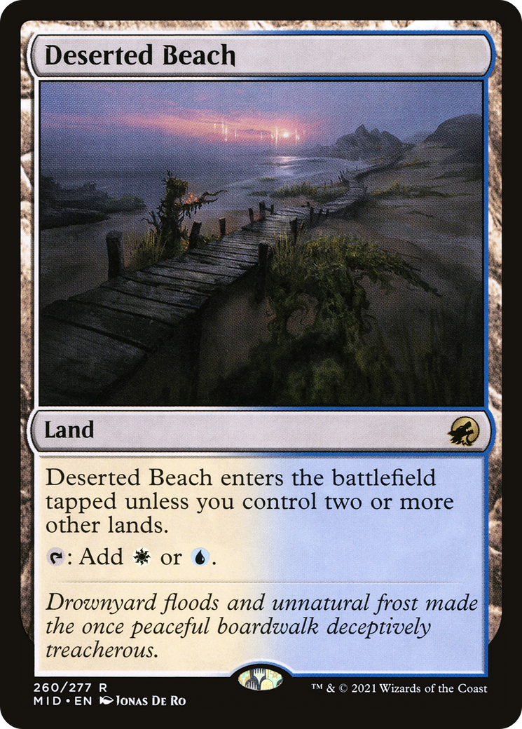 Deserted Beach (MID-260) [Innistrad: Midnight Hunt] Foil MTG Single Wizards of the Coast