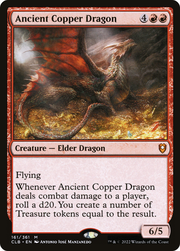 Ancient Copper Dragon (CLB-161) [Commander Legends: Battle for Baldur's Gate] Foil MTG Single Wizards of the Coast