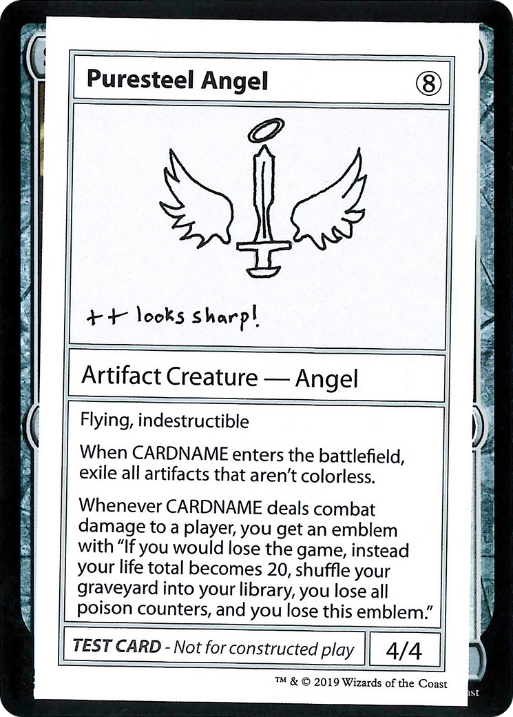 Puresteel Angel (CMB1-109) [Mystery Booster] Playtest Cards 2021 MTG Single Wizards of the Coast