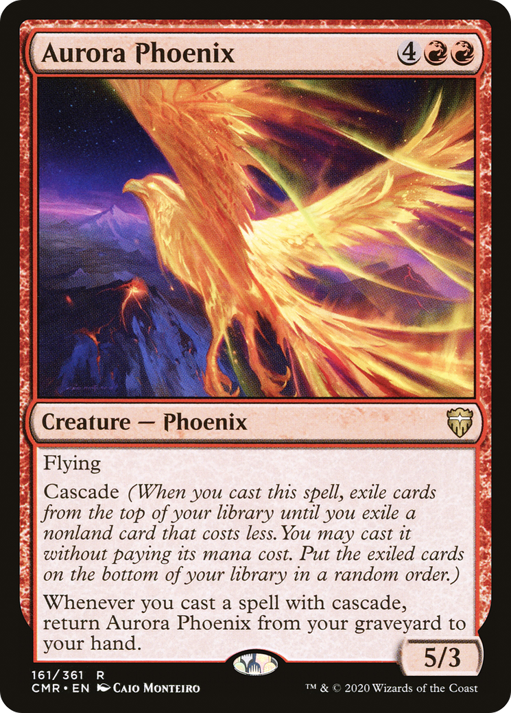 Aurora Phoenix (CMR-161) [Commander Legends] MTG Single Wizards of the Coast