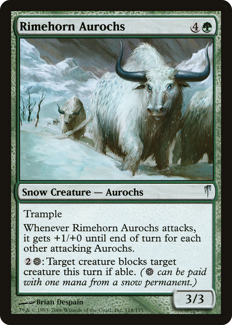 Rimehorn Aurochs (CSP-118) [Coldsnap] Foil MTG Single Wizards of the Coast