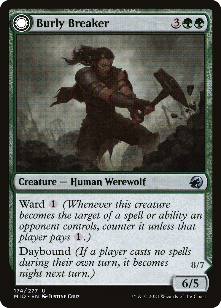 Burly Breaker (MID-174) [Innistrad: Midnight Hunt] Foil MTG Single Wizards of the Coast