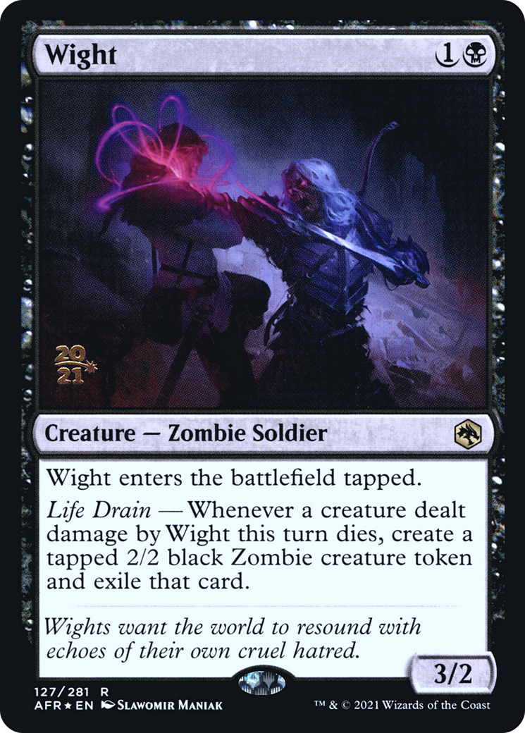 Wight (PRE-127) [Adventures in the Forgotten Realms Promos] Foil MTG Single Wizards of the Coast