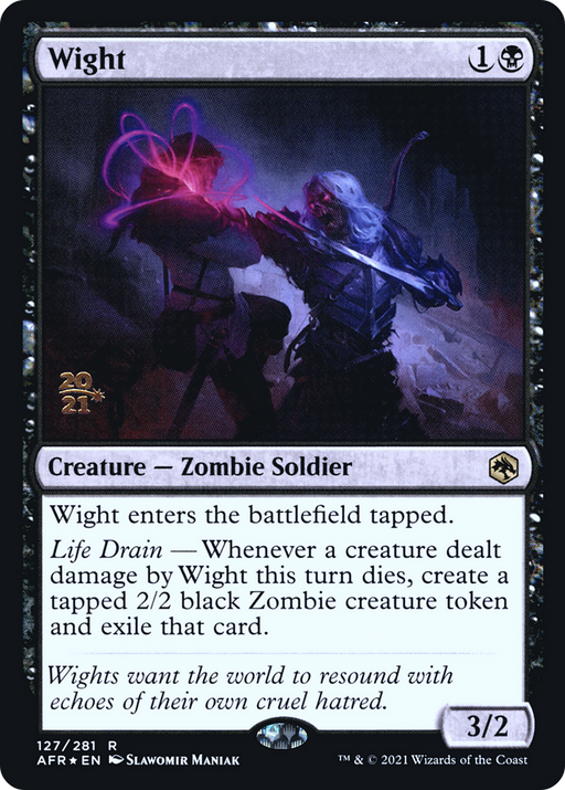 Wight (PRE-127) [Adventures in the Forgotten Realms Promos] Foil MTG Single Wizards of the Coast