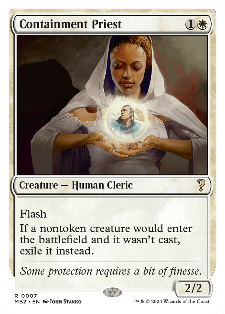 Containment Priest (White Border) (MB2-007) [Mystery Booster] Mystery Booster 2 MTG Single Wizards of the Coast