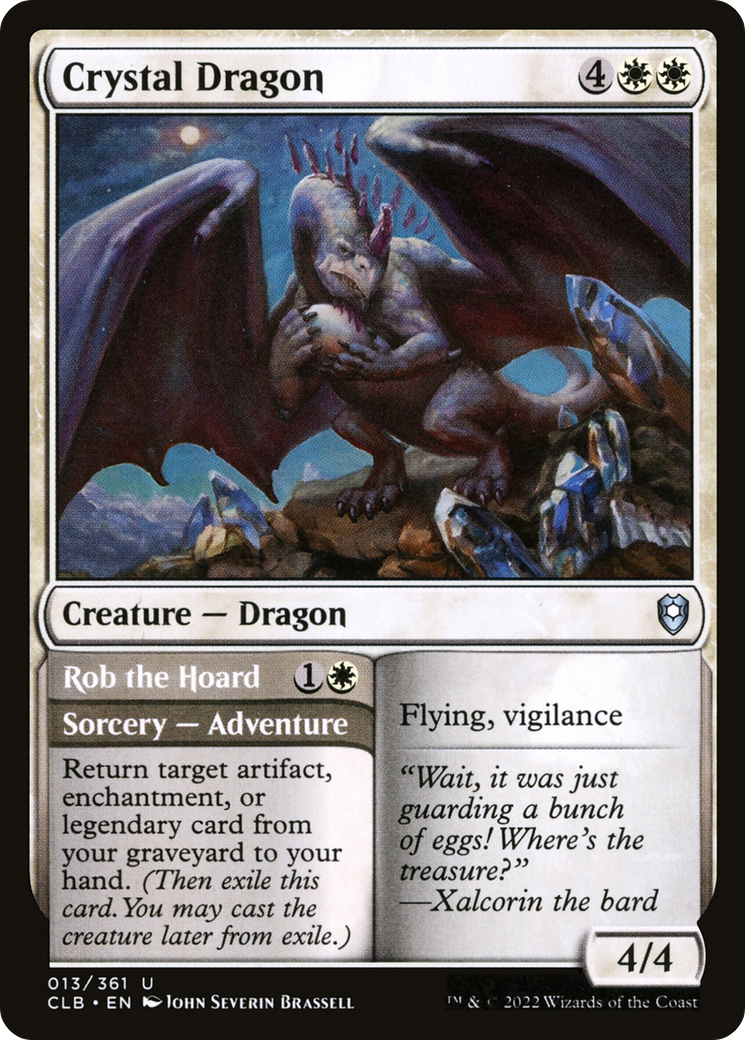 Crystal Dragon (CLB-013) [Commander Legends: Battle for Baldur's Gate] Foil MTG Single Wizards of the Coast