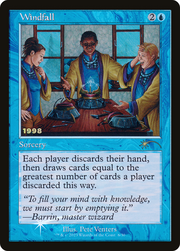 Windfall (30A-P-006) [Misc] 30th Anniversary Play Promos Foil MTG Single Wizards of the Coast