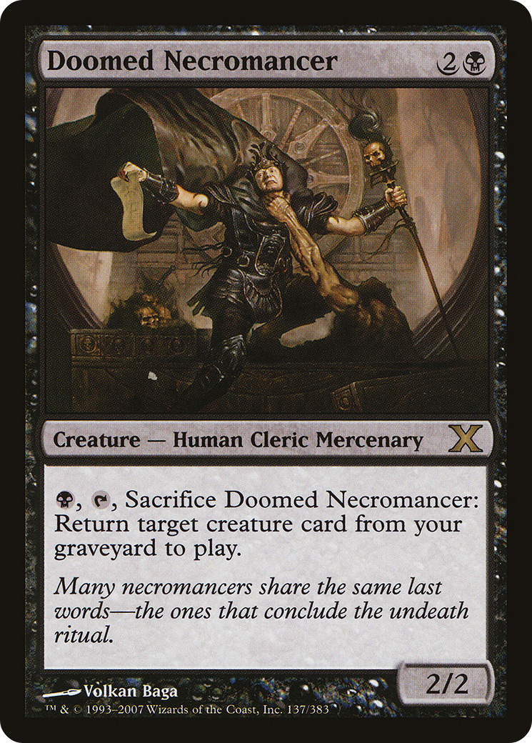 Doomed Necromancer (10E-137) [Tenth Edition] Foil MTG Single Wizards of the Coast