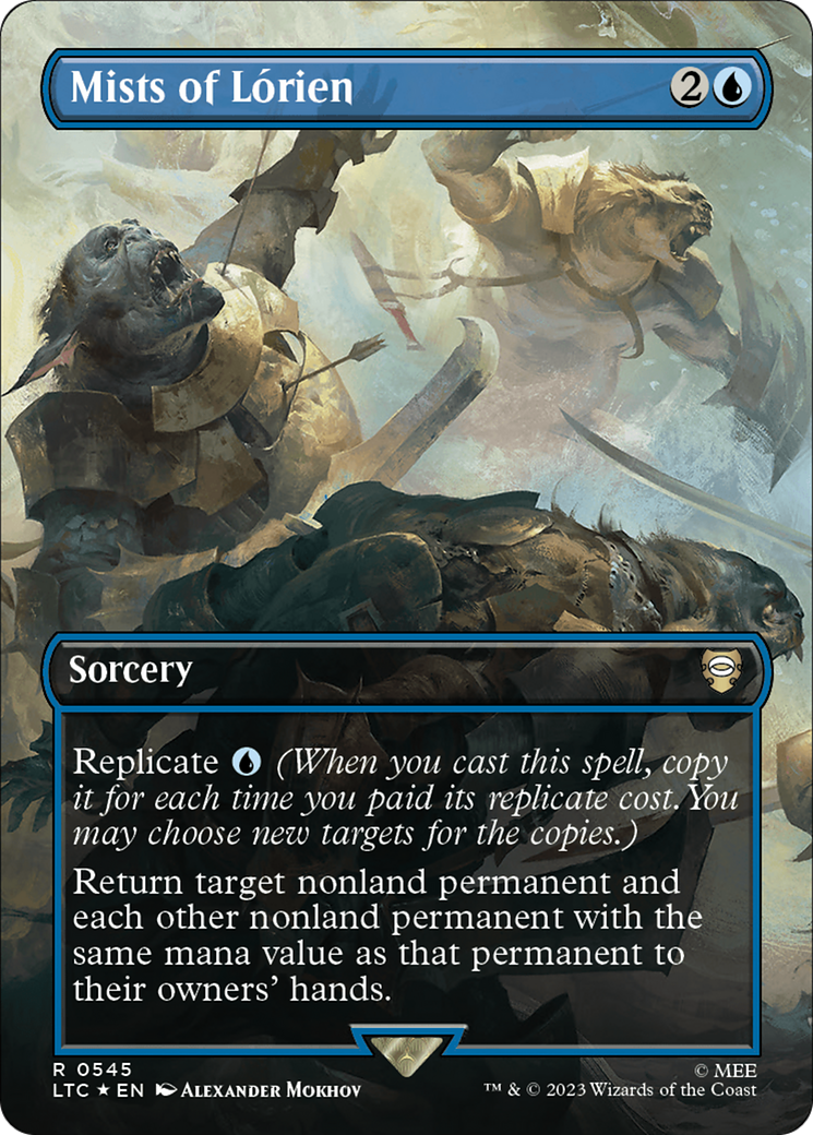 Mists of Lorien (Surge Foil) (LTC-545) [Tales of Middle-earth Commander] (Borderless) Foil MTG Single Wizards of the Coast