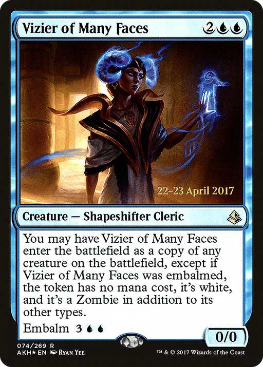 Vizier of Many Faces (PRE-074) [Amonkhet Promos] Foil MTG Single Wizards of the Coast