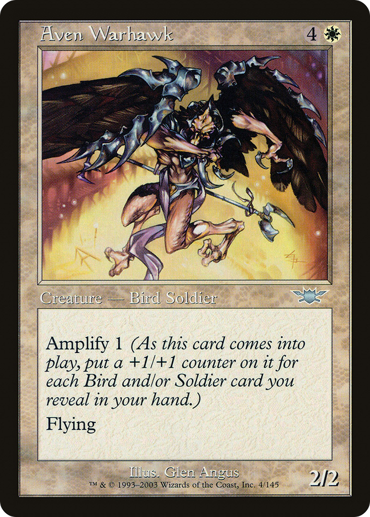 Aven Warhawk (LGN-004) [Legions] MTG Single Wizards of the Coast